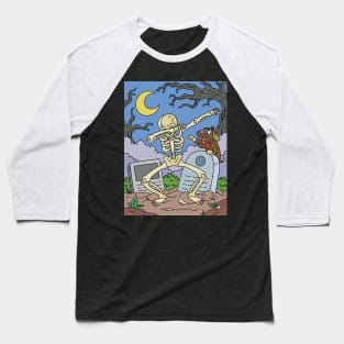 Skelleton Dab Halloween Gift Baseball T-Shirt